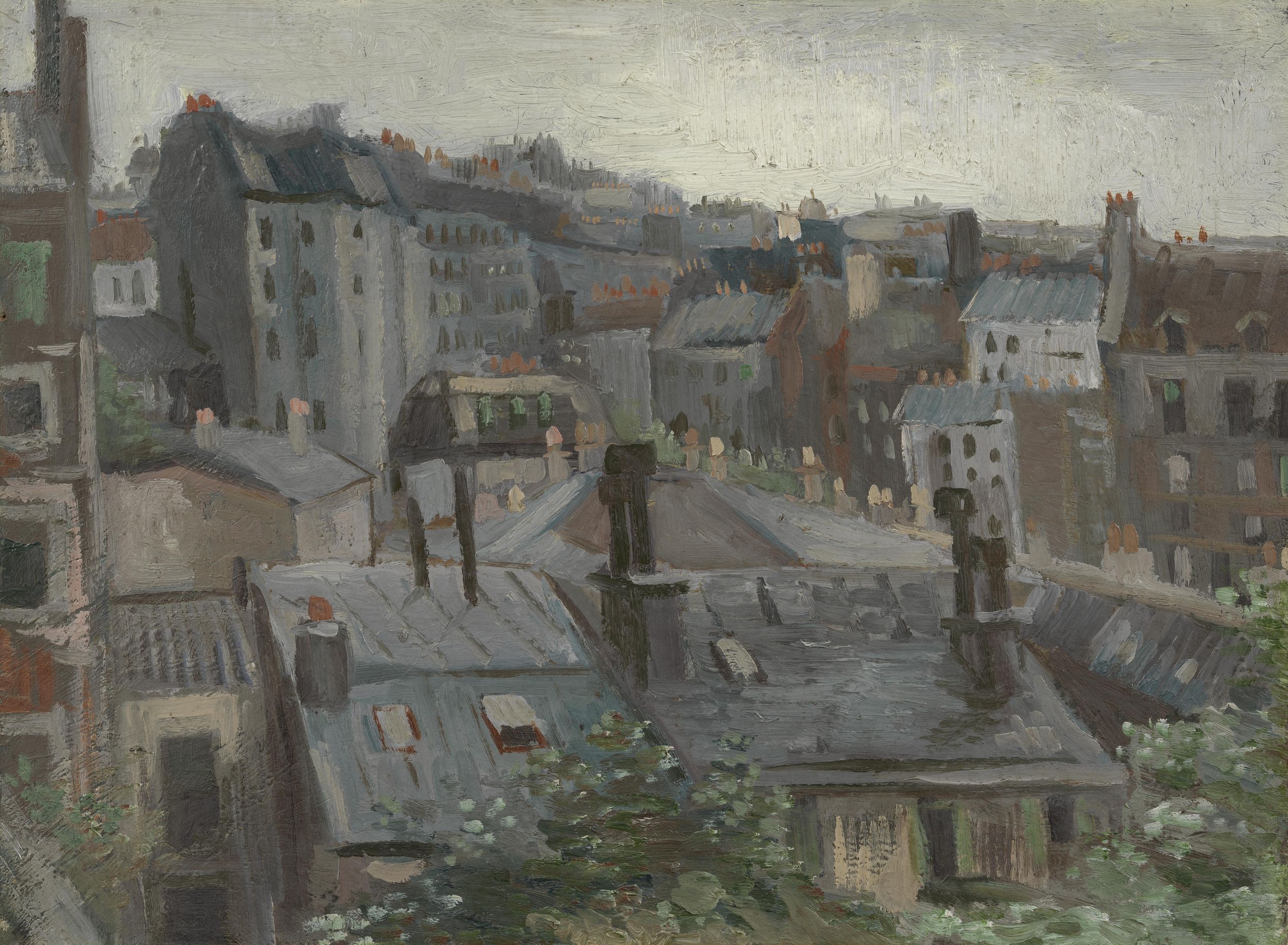 Картина Ван Гога Вид на крыши Парижа 1886